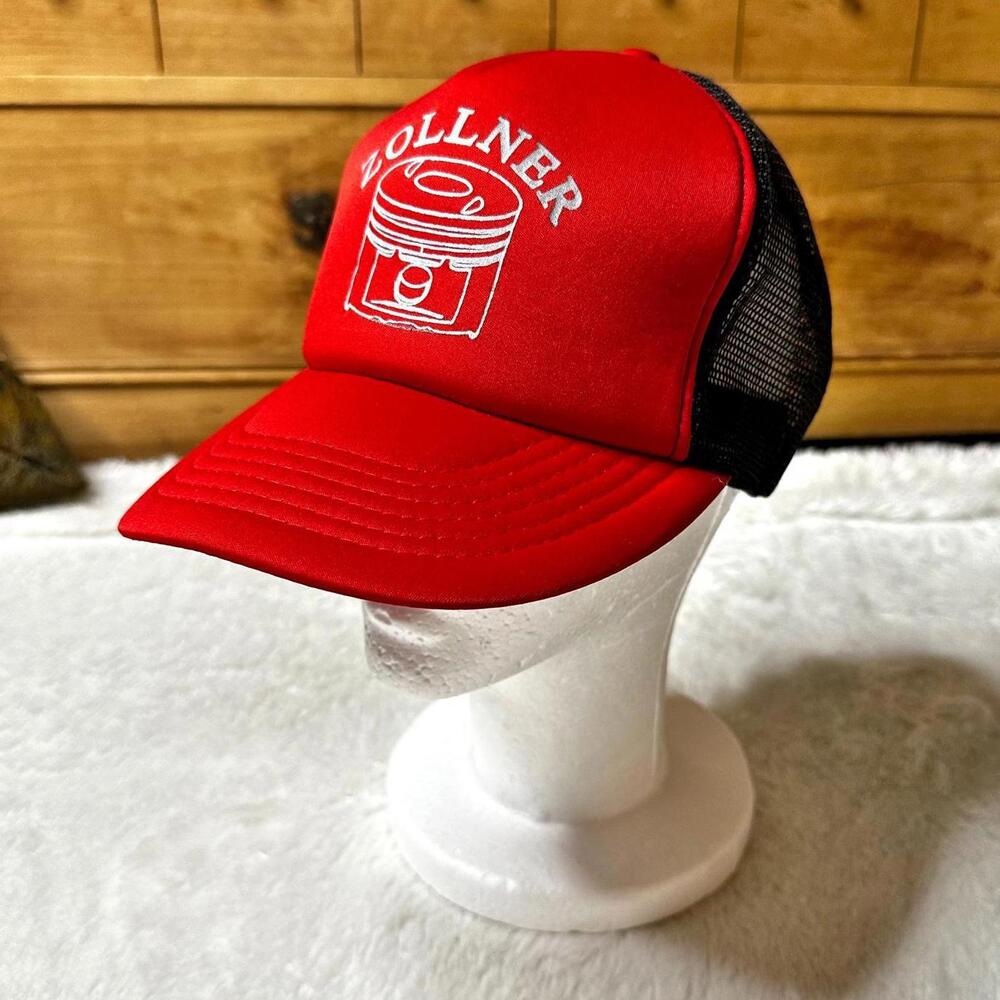Vintage Sportco Zollner Red Mesh Trucker Hat Snapback Unisex OS
